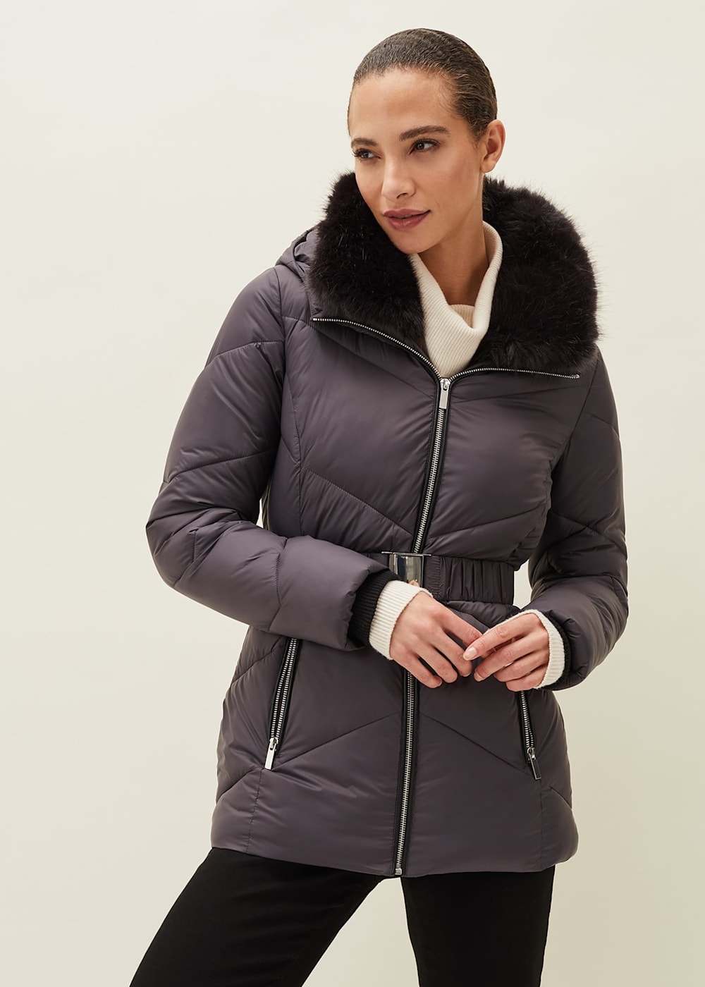 High shine coat womens online