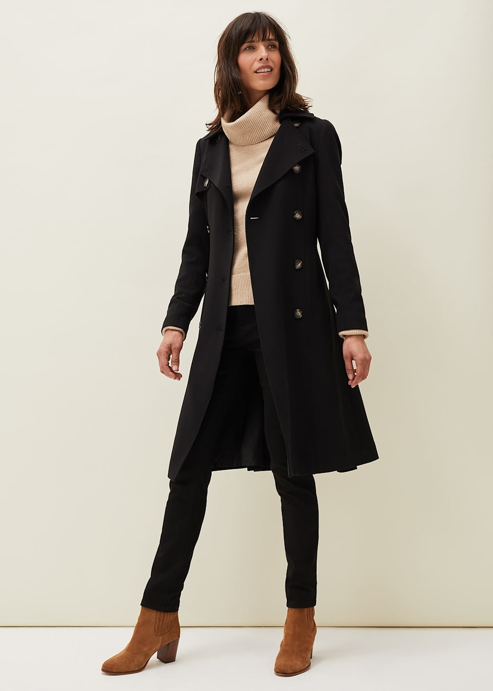 Emmy Pleat Back Trench Coat | Phase Eight ROW |
