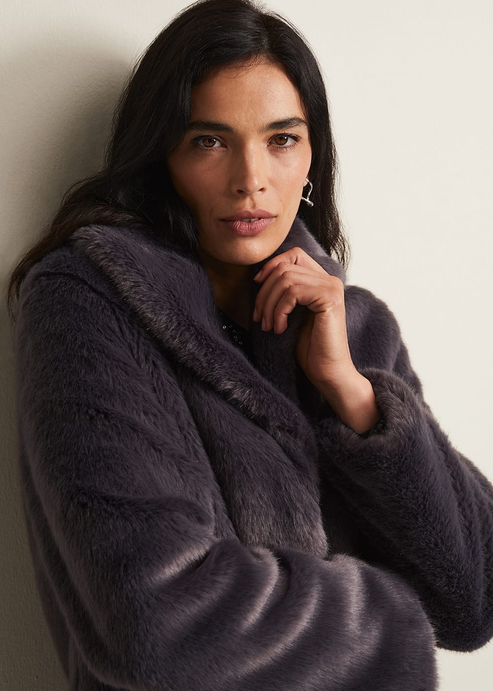 Meg Faux Fur Coat Phase Eight UK