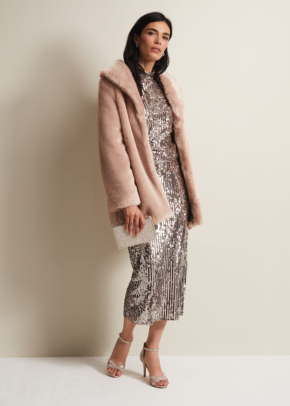 Phase eight faux fur coat sales