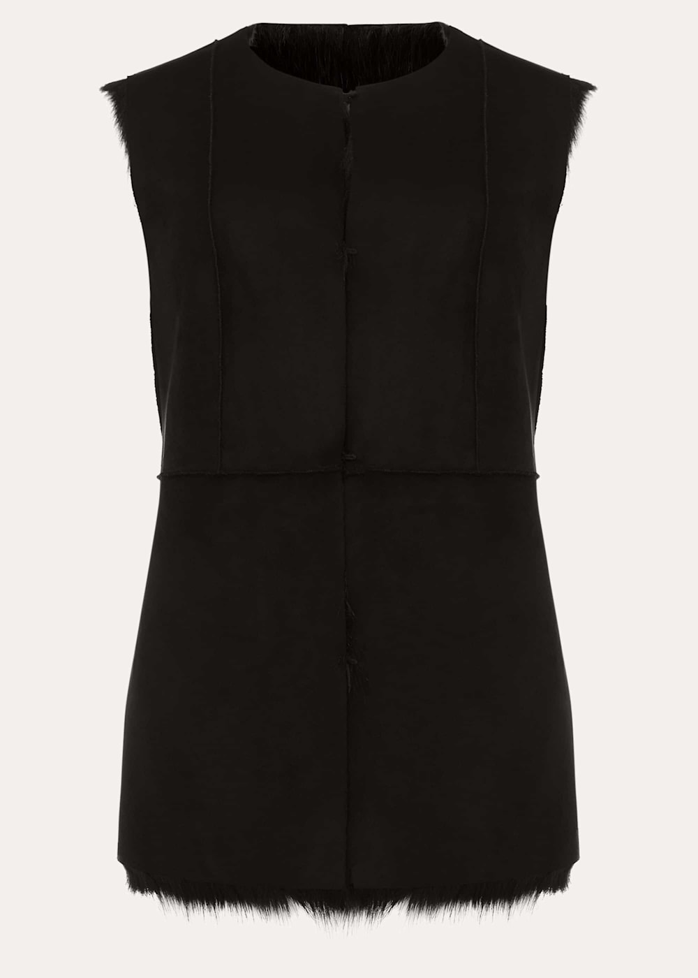 Ella Longline Reversible Faux Fur Gilet Phase Eight UK