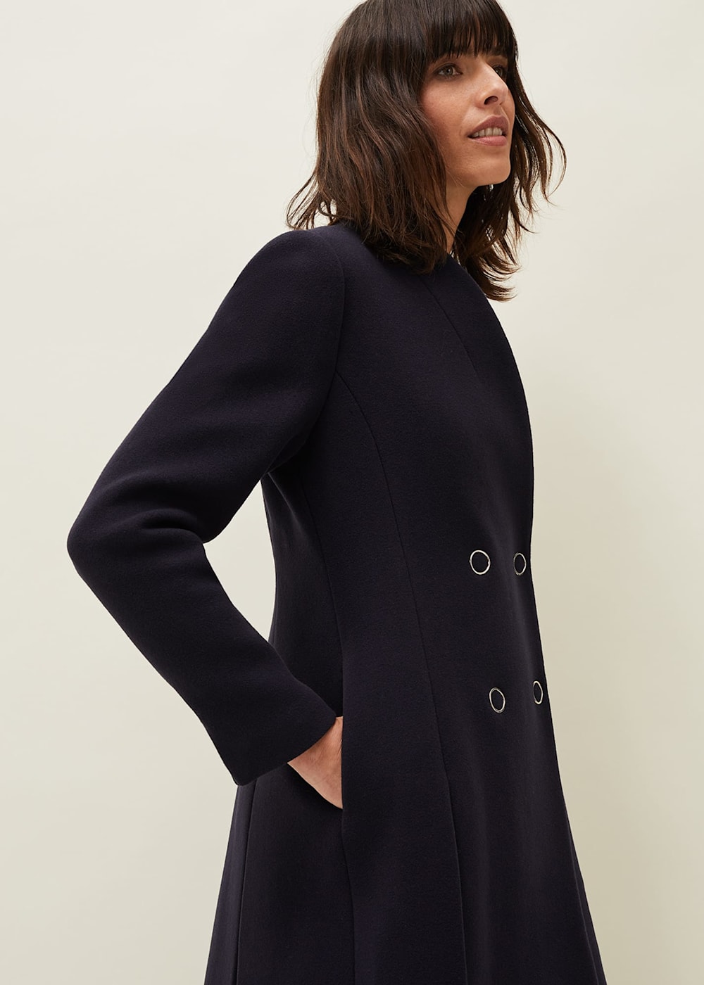 Fit and flare wool coat uk shop