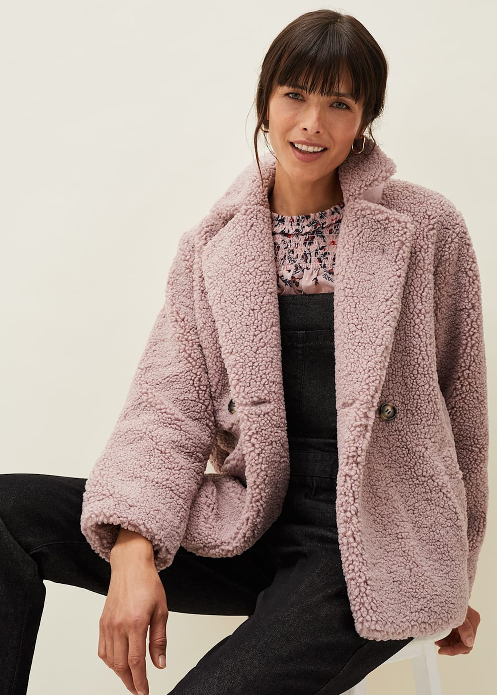 Izzy Short Teddy Coat Phase Eight UK