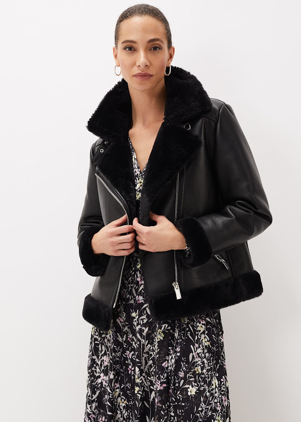 Ladies aviator coat top