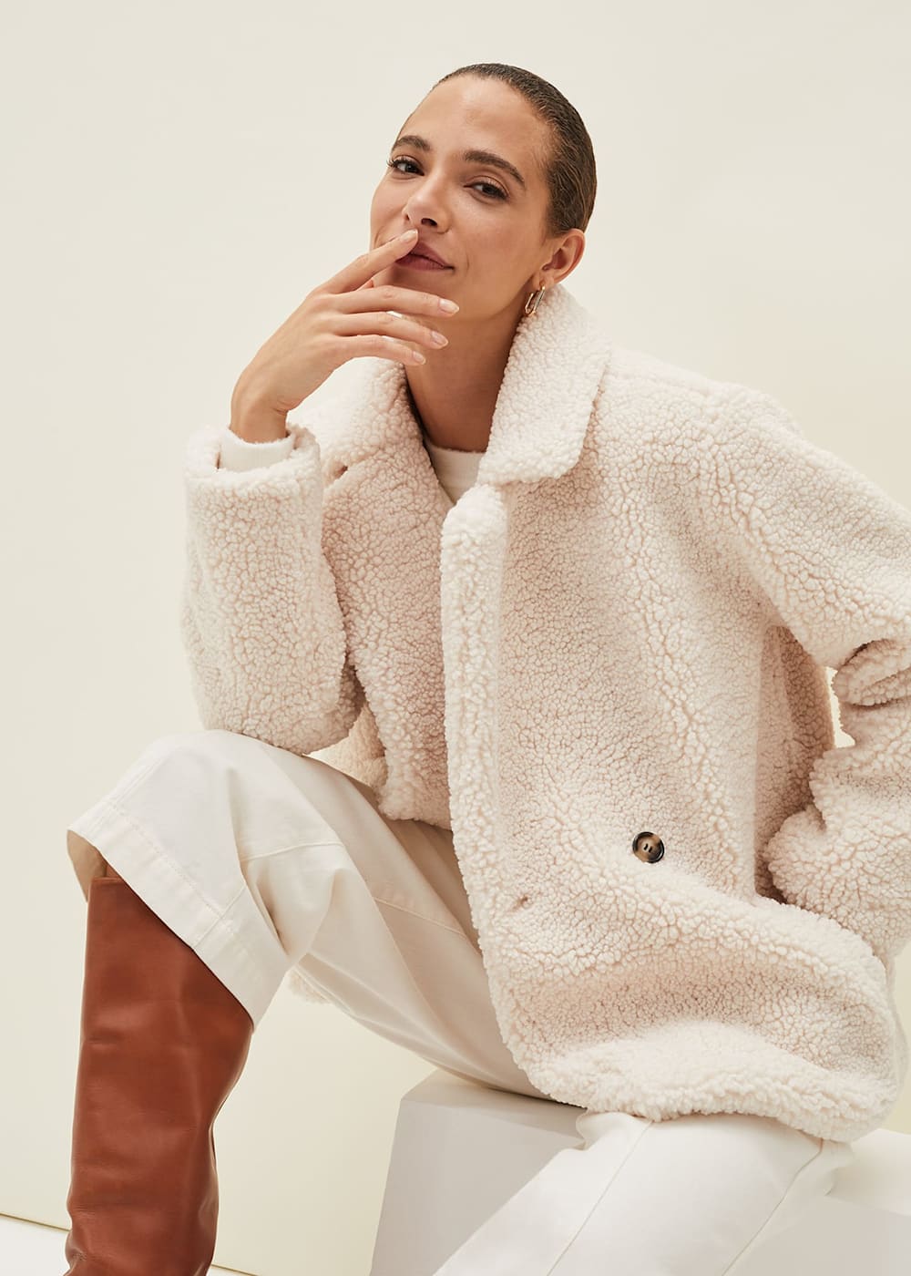 Teddy short jacket shop