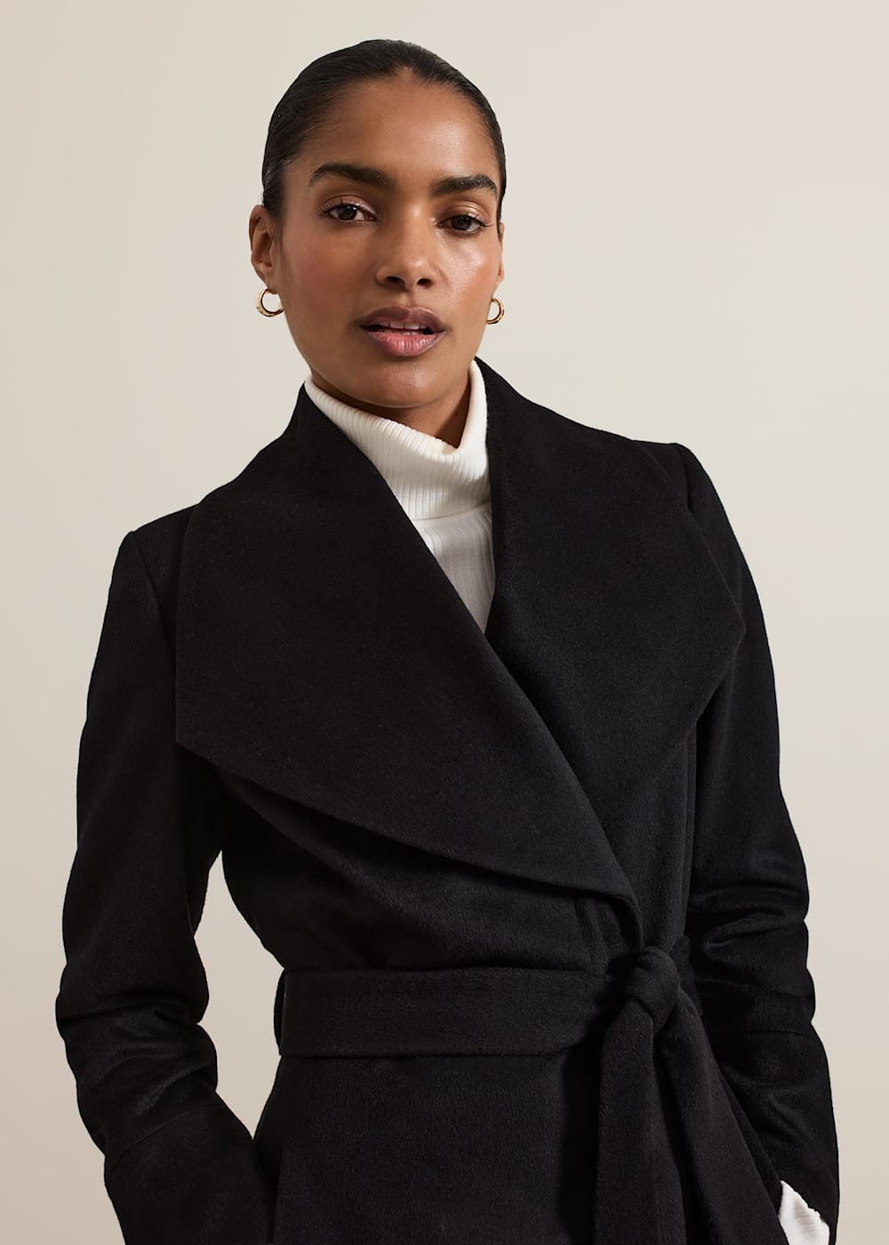Formal belted coat online