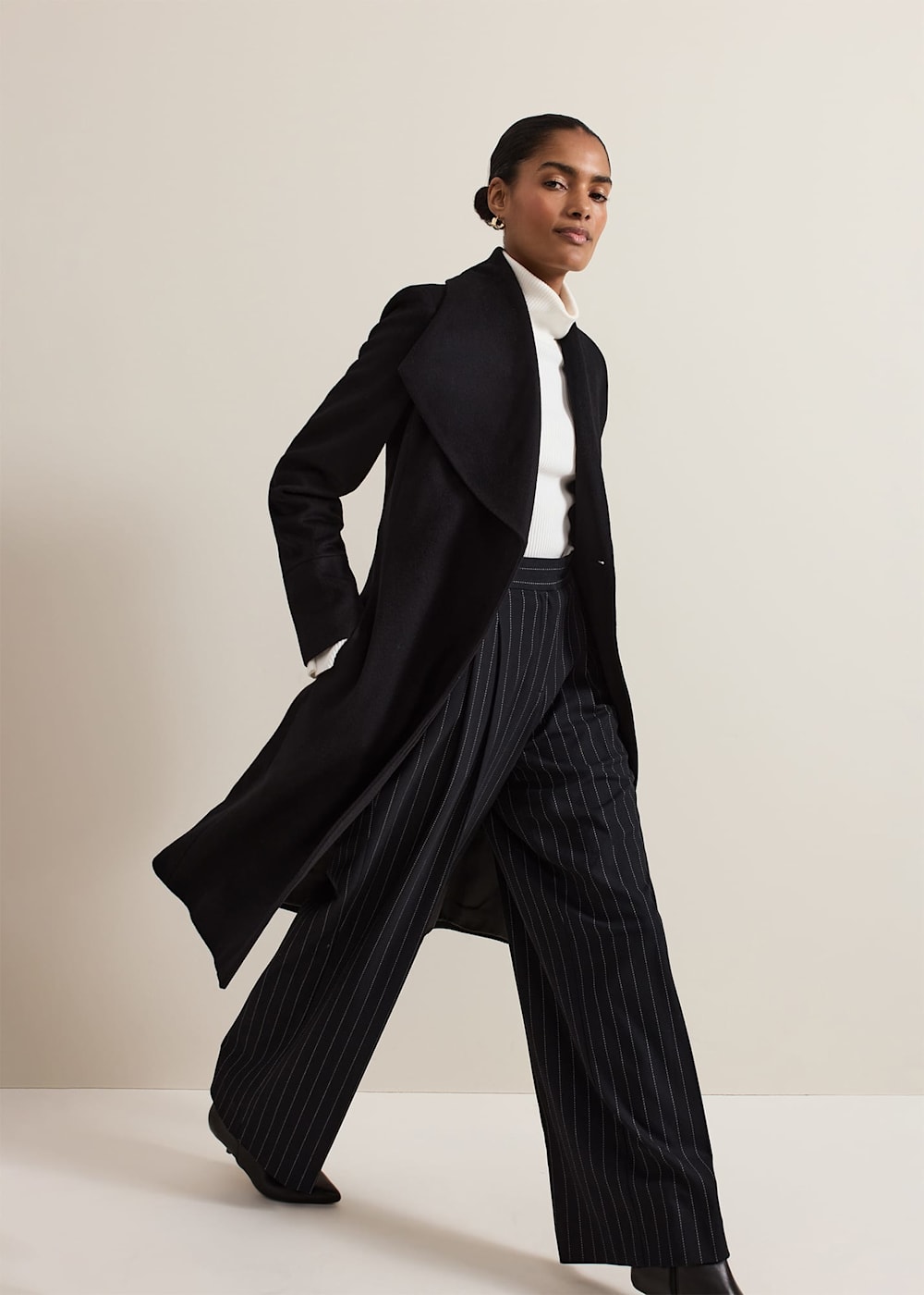 Formal belted coat store