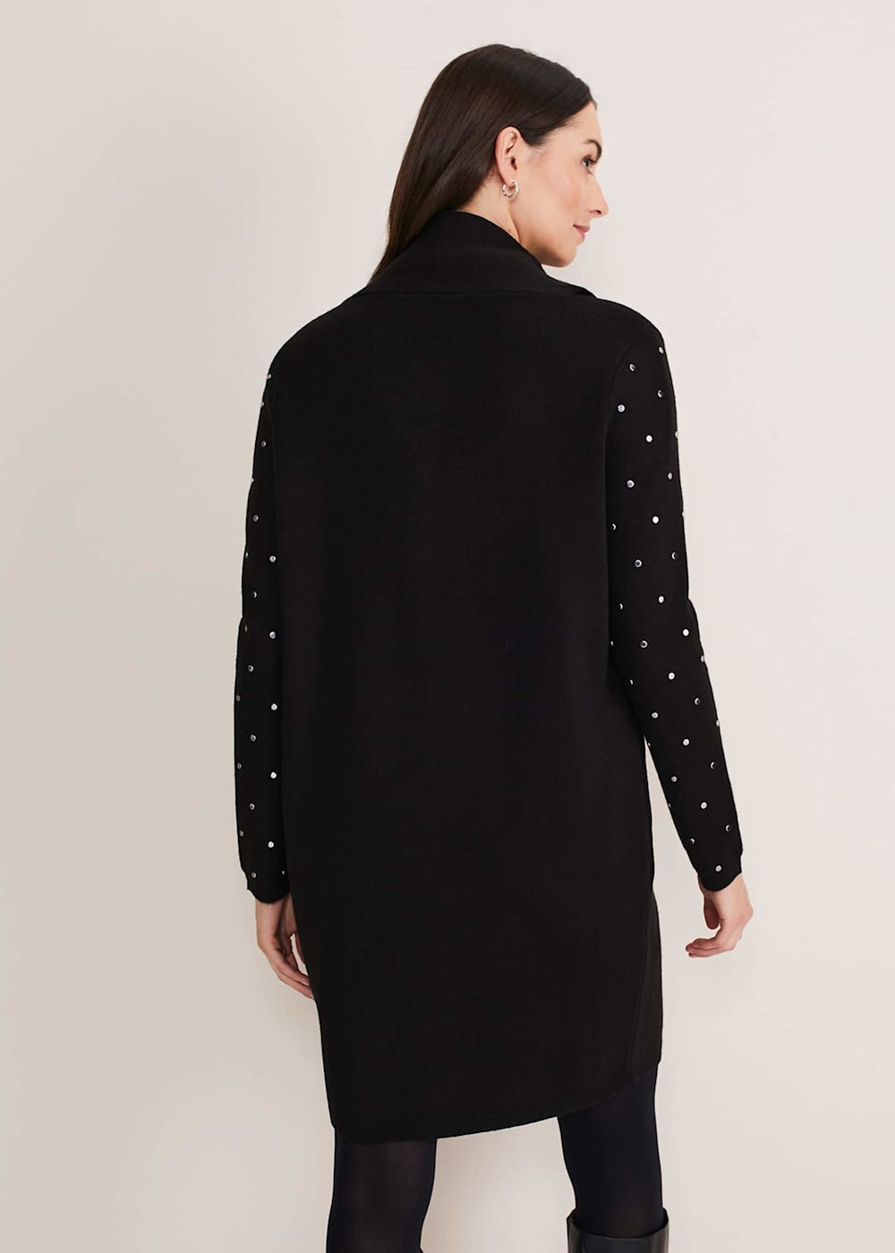 Zara studded sleeve coat on sale