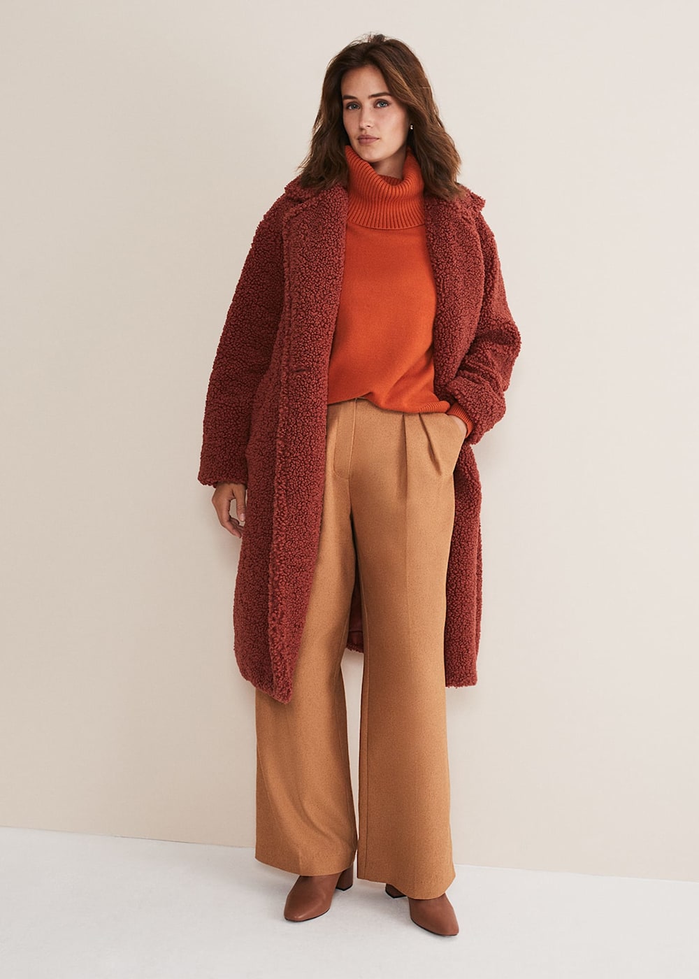 Libbie Longline Teddy Coat Phase Eight UK