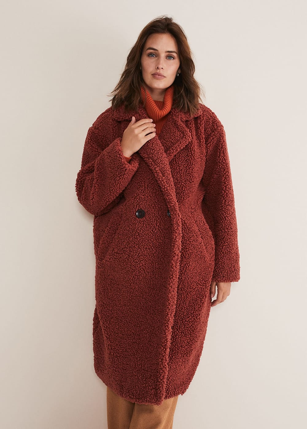 Libbie Longline Teddy Coat Phase Eight UK