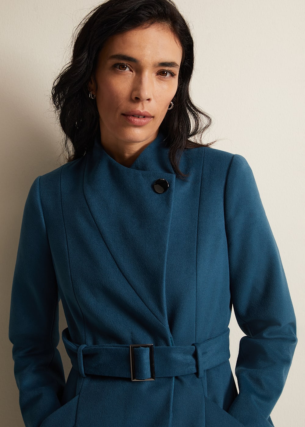 Susie Collarless Wrap Coat Phase Eight UK