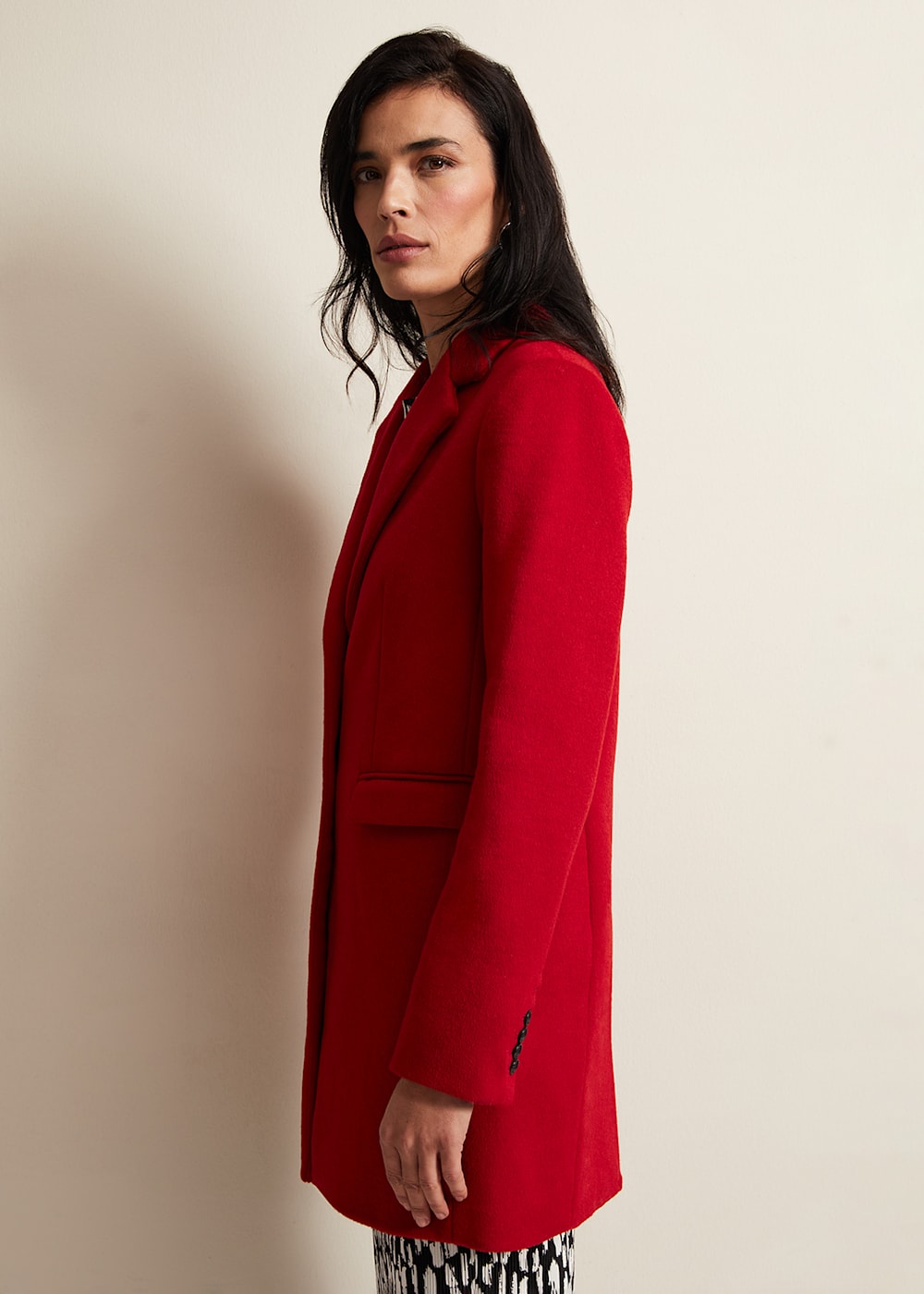 Lydia Red Wool Smart Coat Phase Eight ROW
