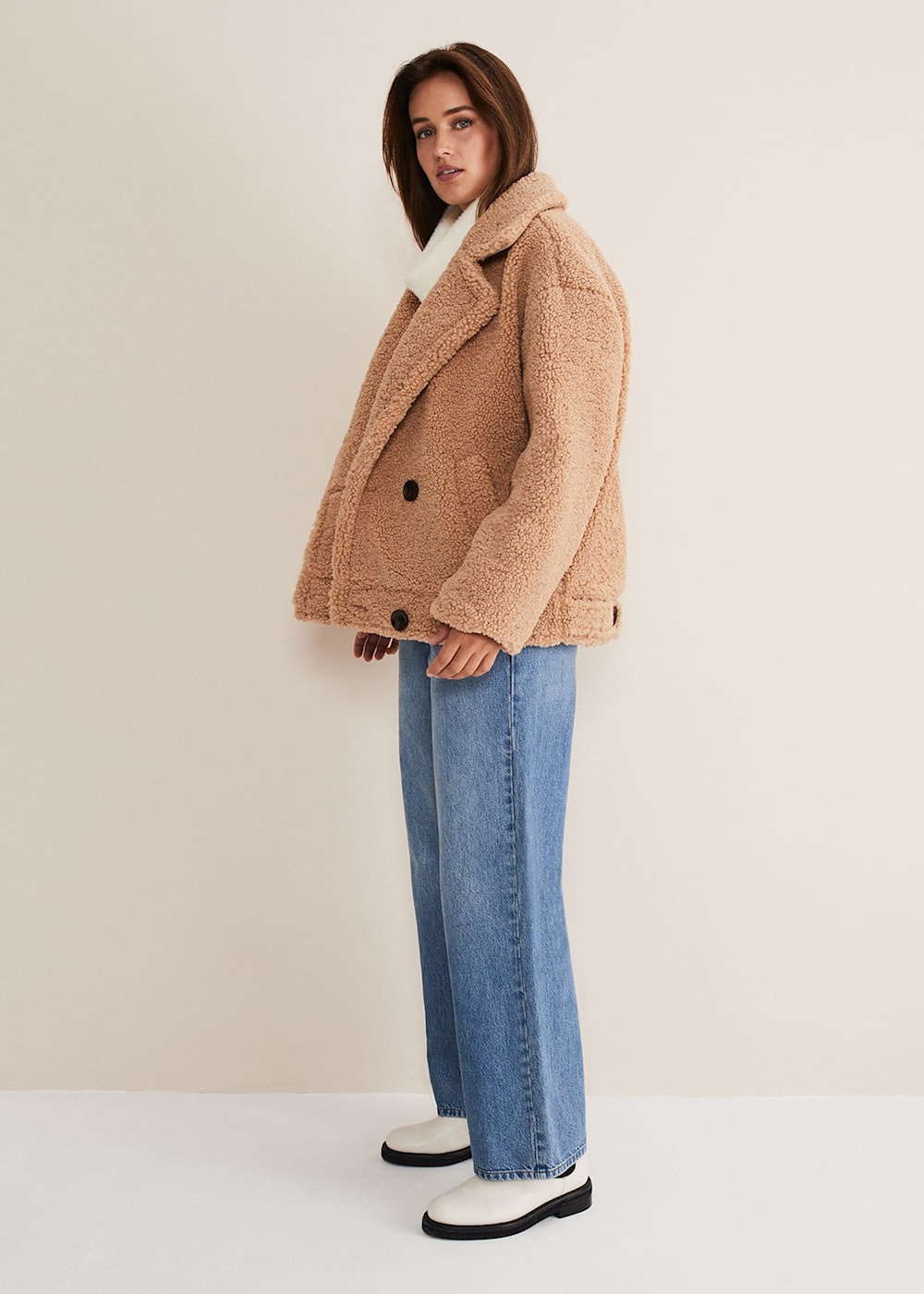 Women's short teddy coat 2025
