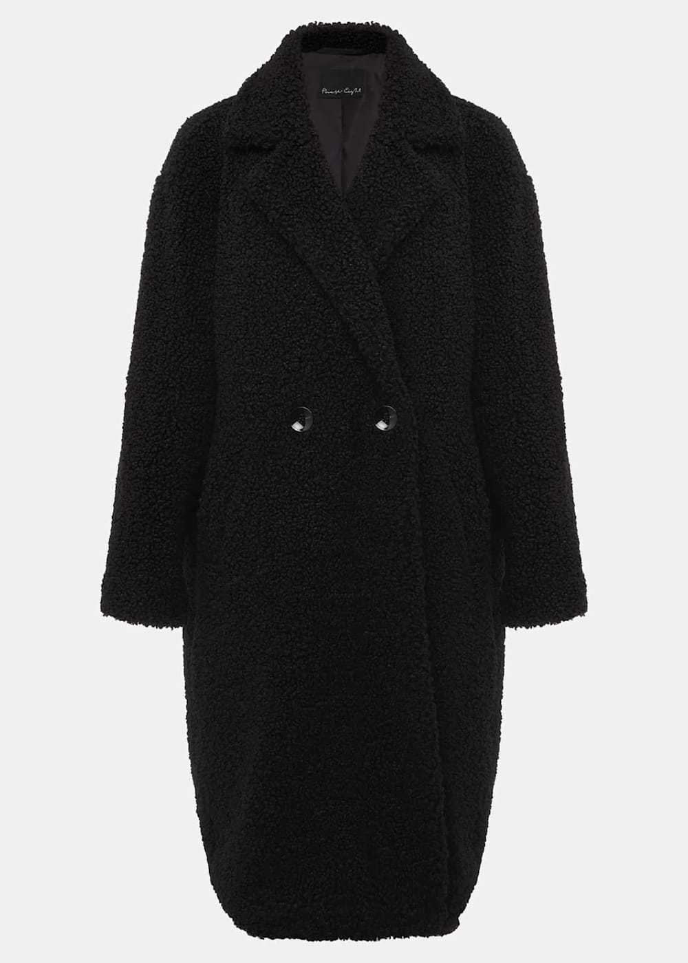 Longline teddy coat black outlet