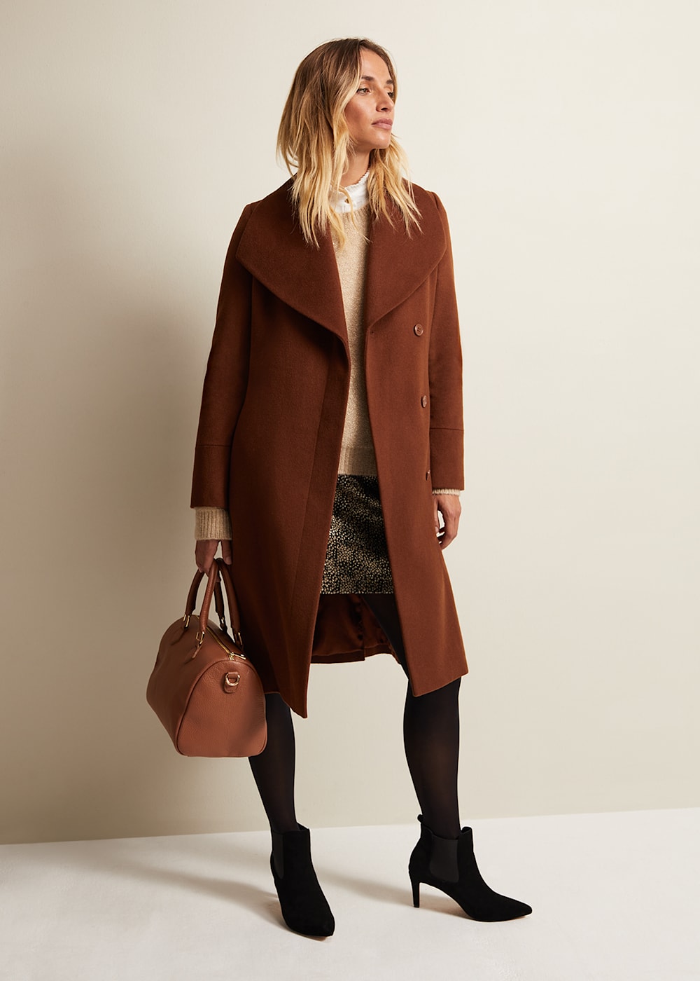 Tan smart coat on sale