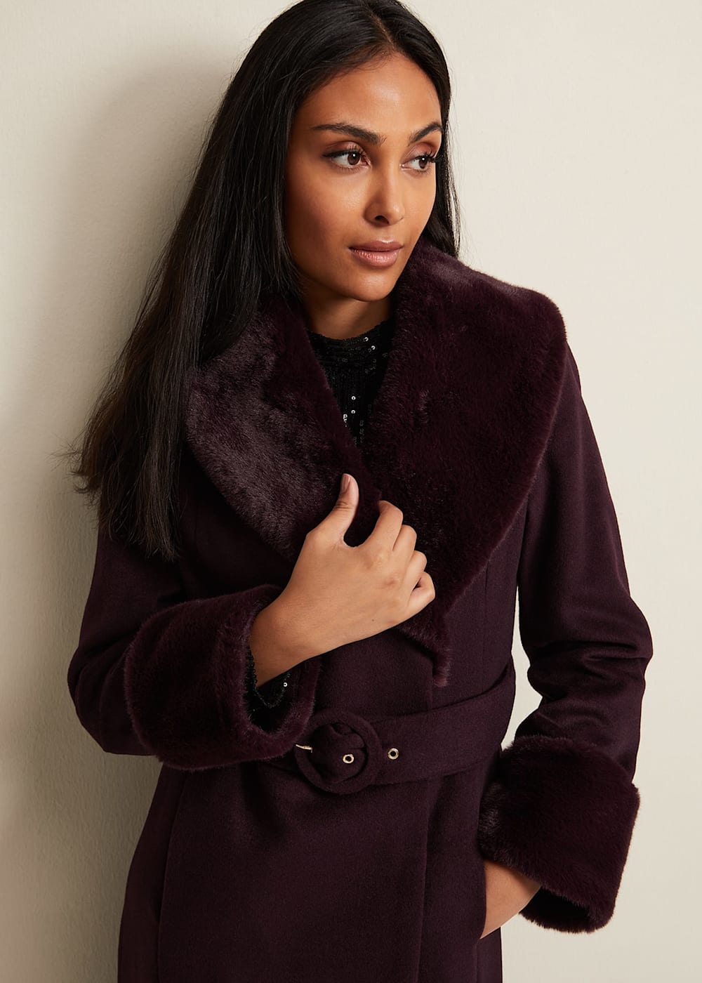 Petite burgundy coat on sale