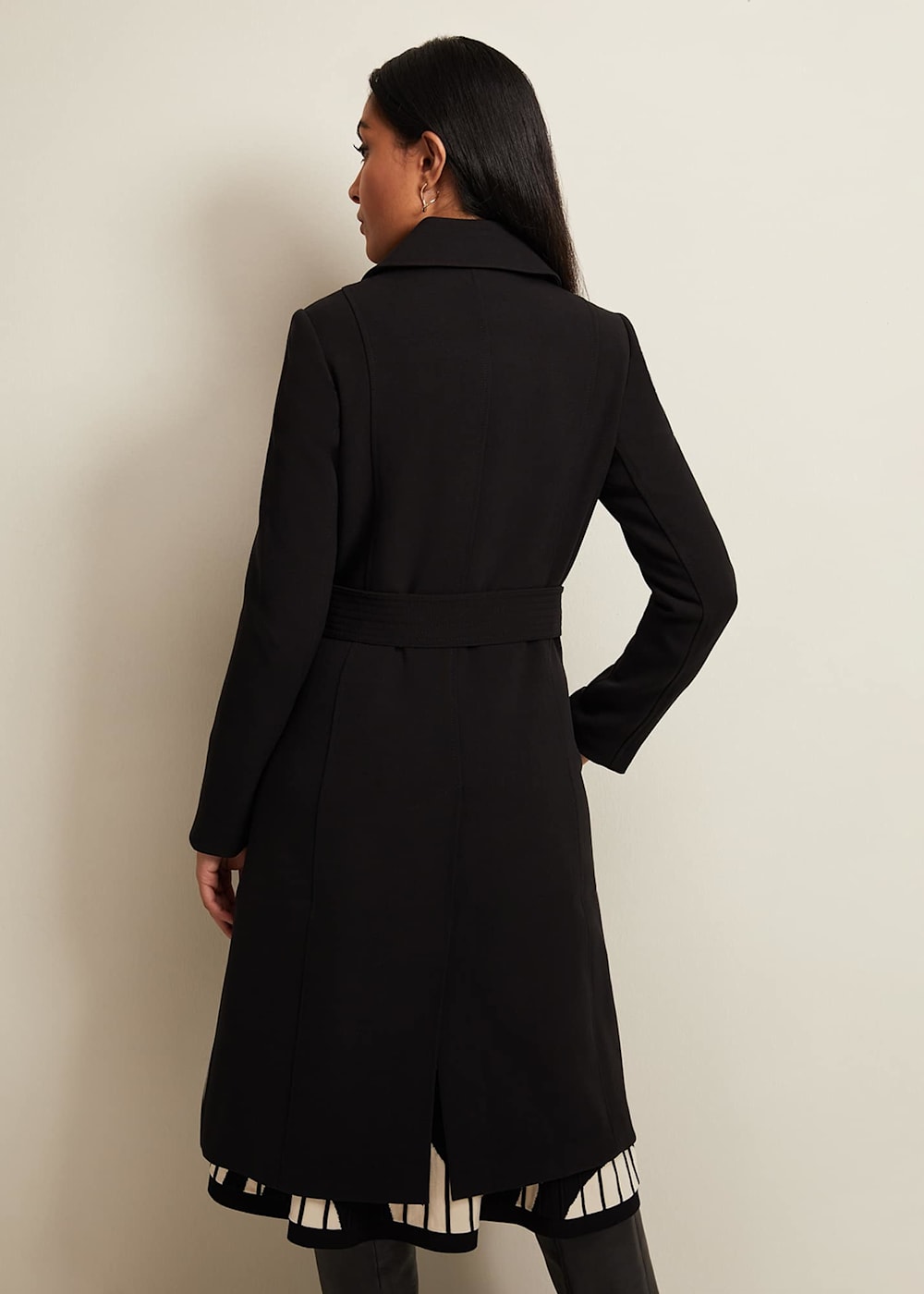 Petite black duster coat online