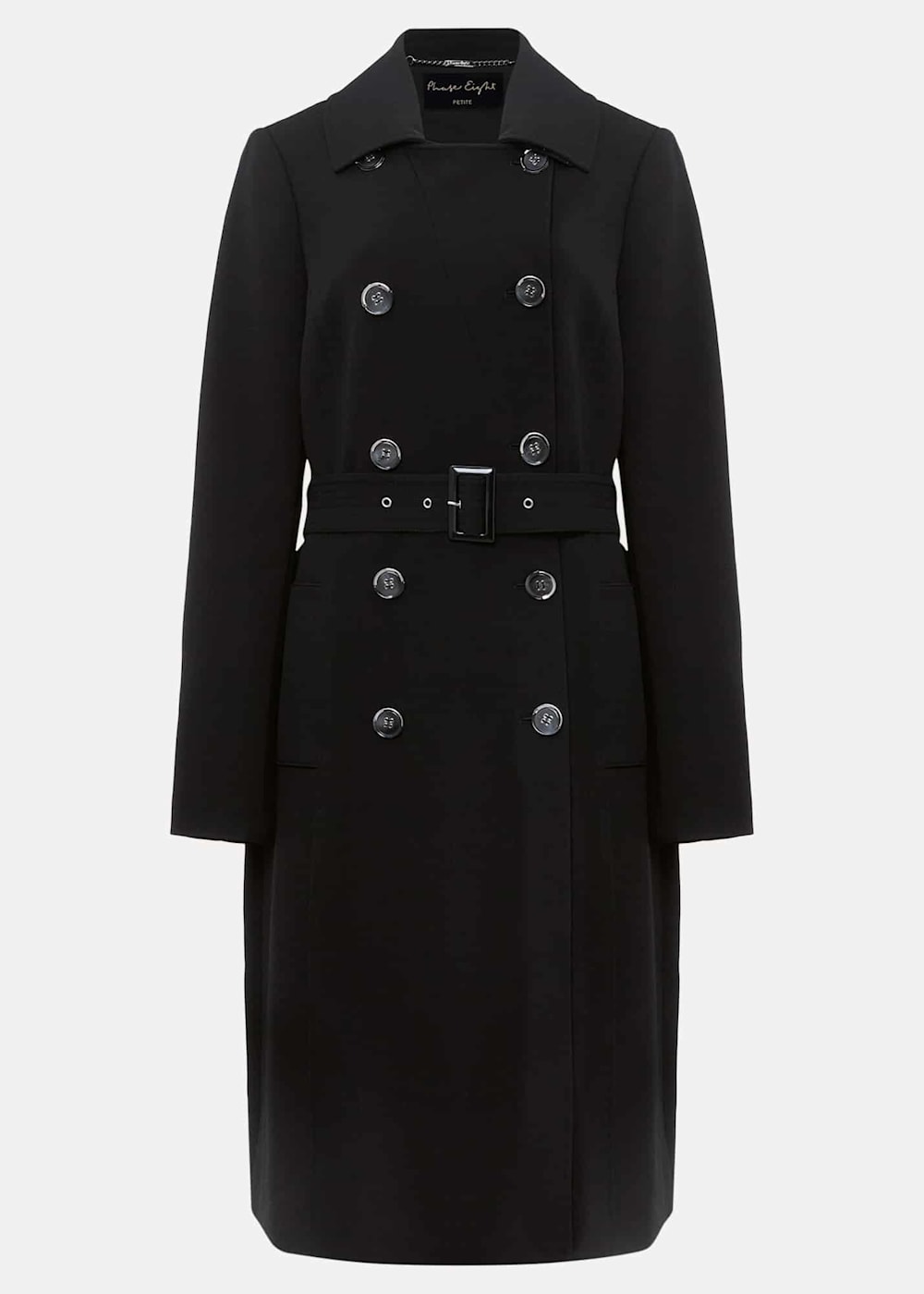 Petite Layana Black Smart Trench Coat Phase Eight UK