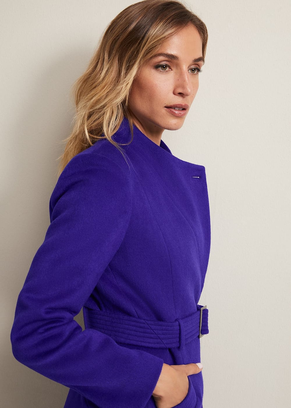 Susanna Purple Wool Coat Phase Eight UK