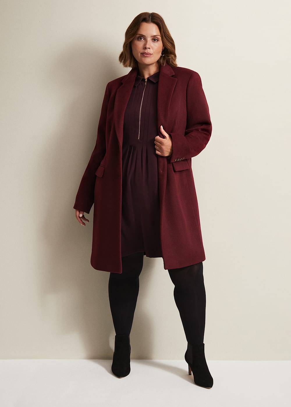 Lydia Blue Wool Smart Coat Phase Eight UK