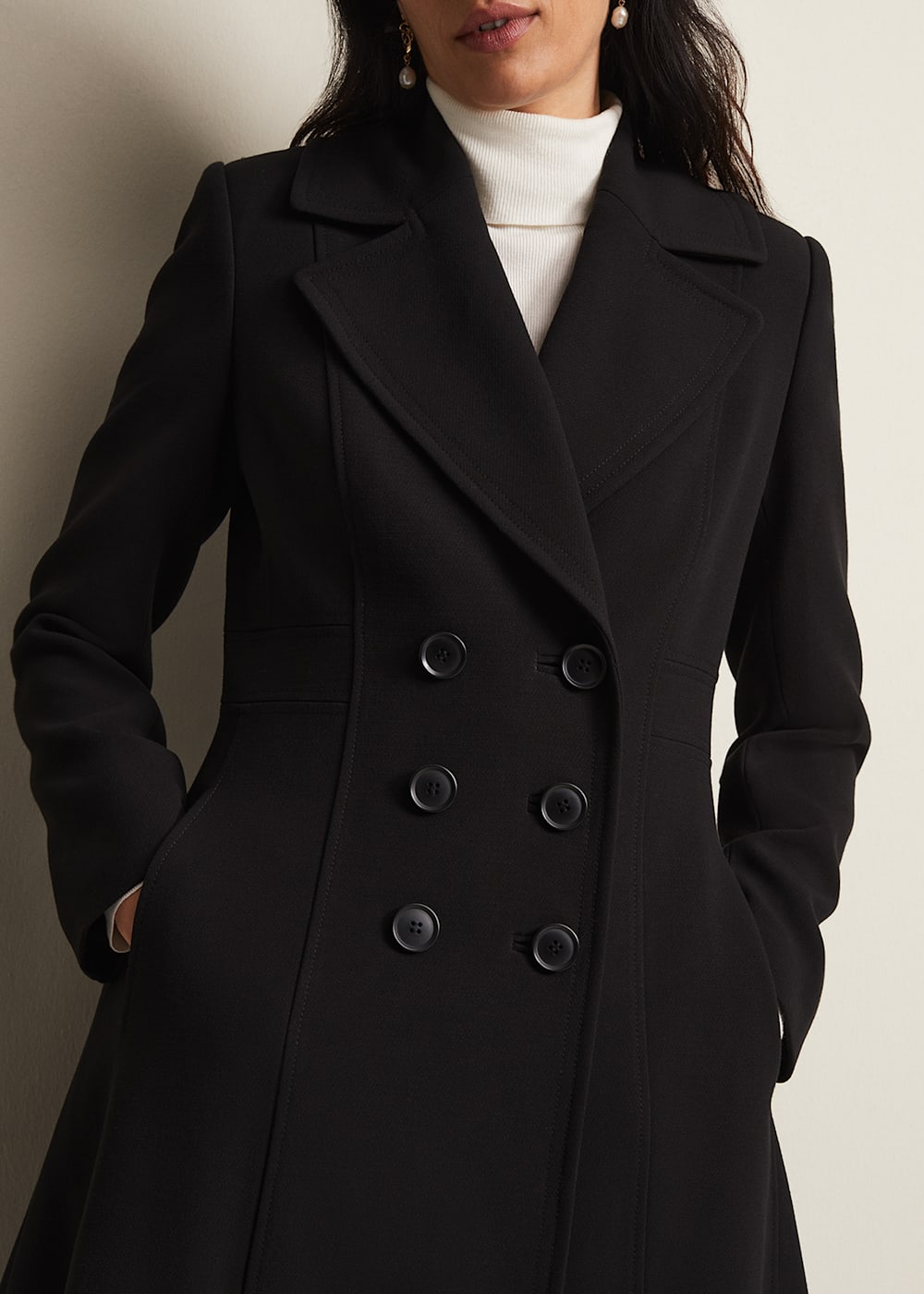 Long black coat uk sale