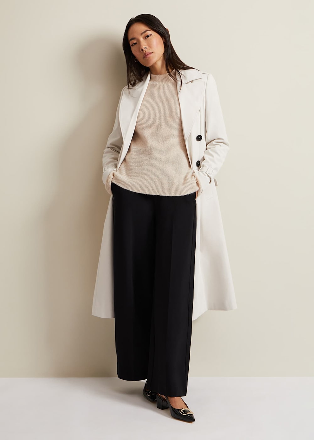 Eleanor Pleat Back Trench Coat | Phase Eight ROW |