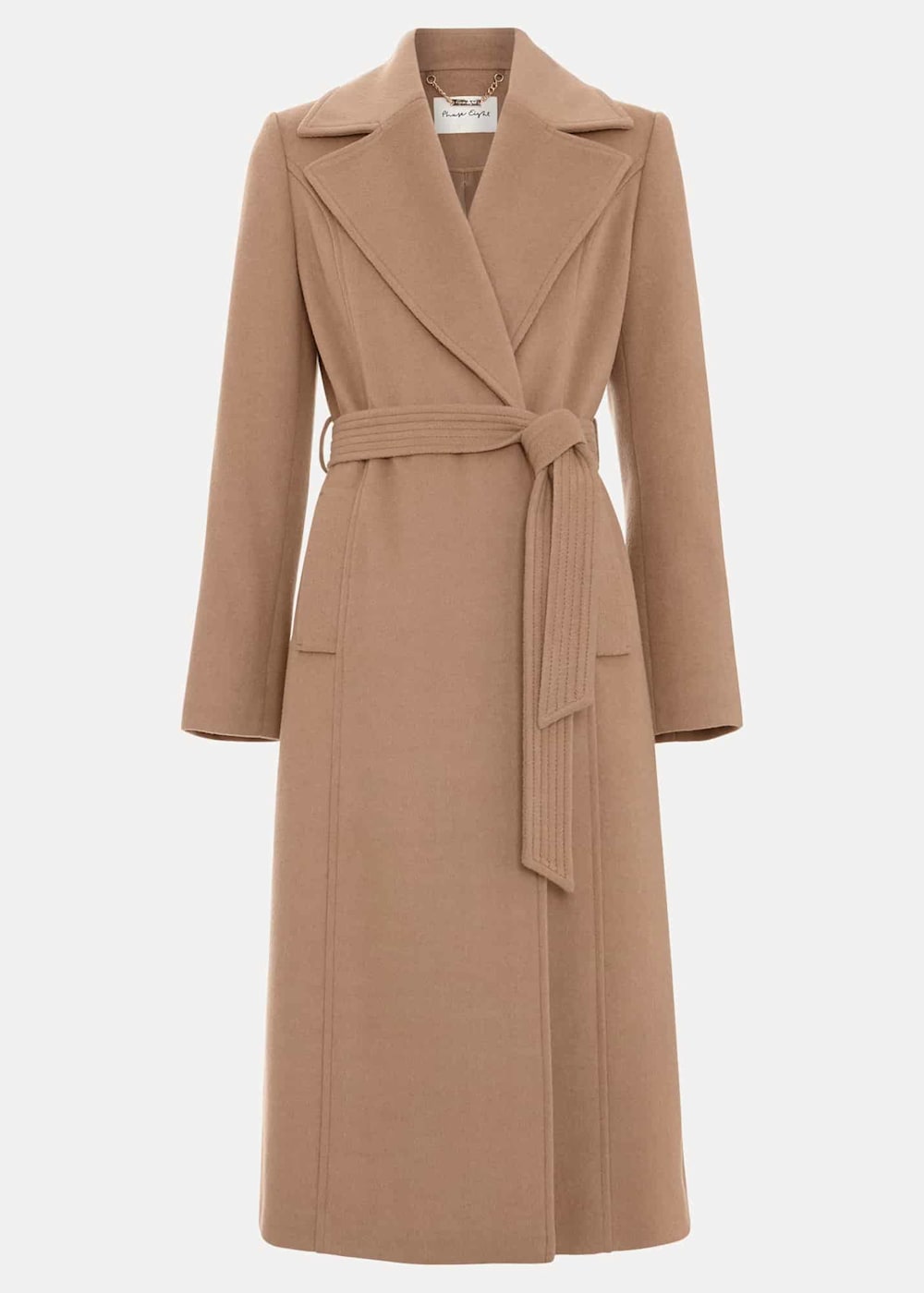 Camel colored wool trench coat clearance