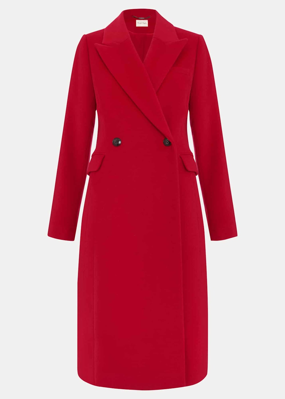 Red mid length coat online