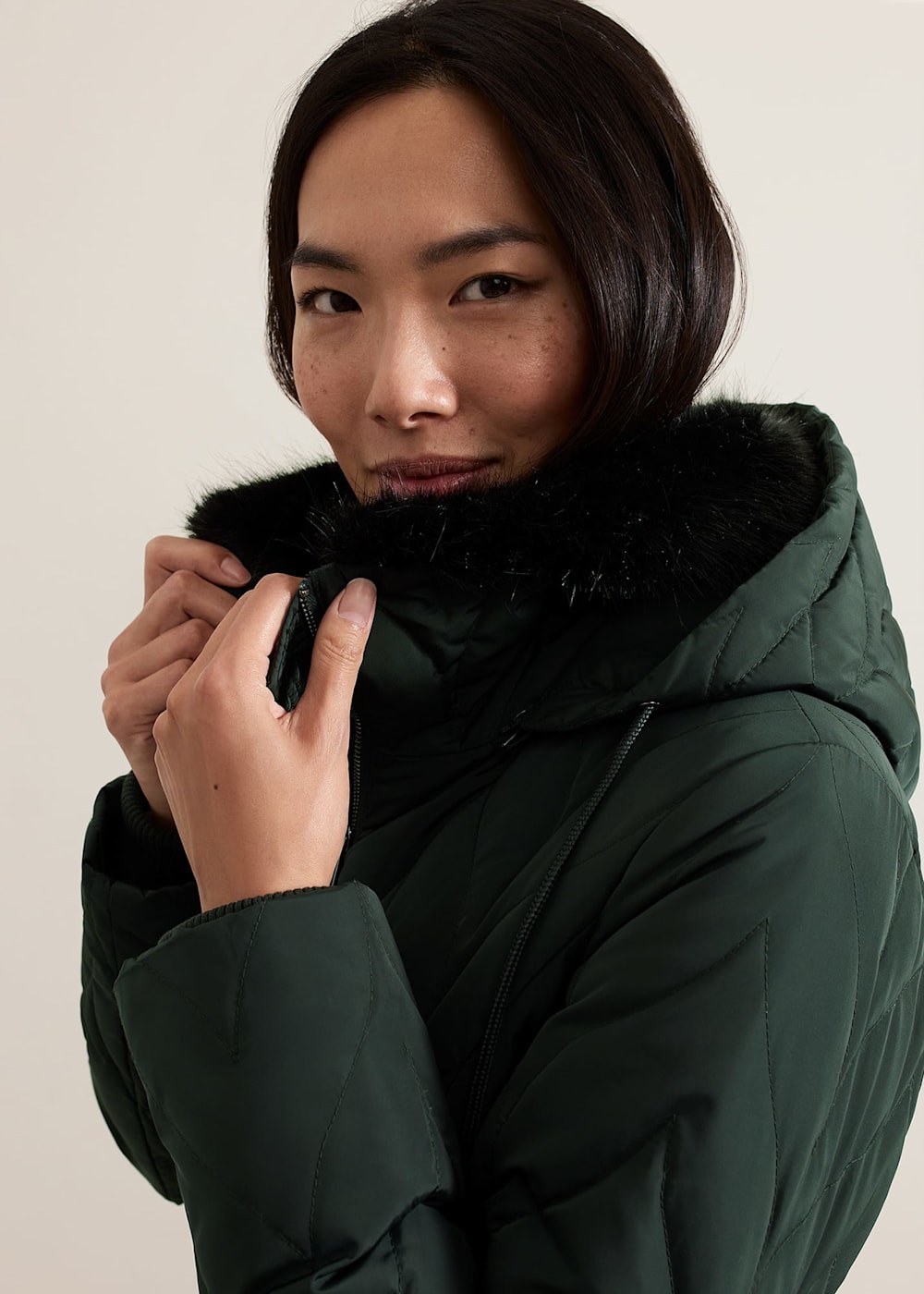 Hollie Midi Quilted Puffer Phase Eight UK