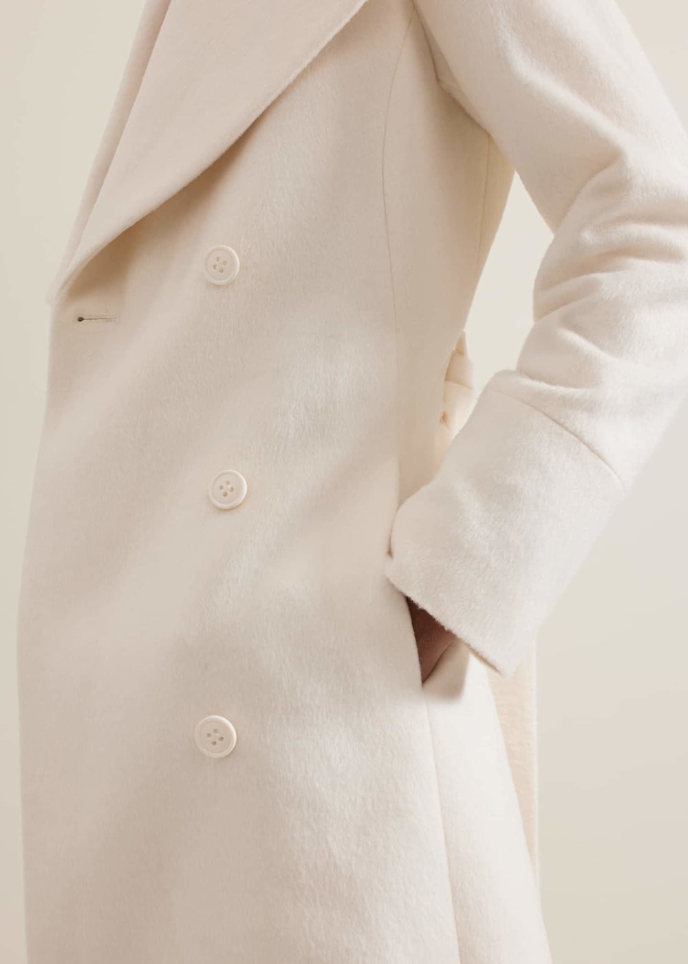 White wool coat uk on sale