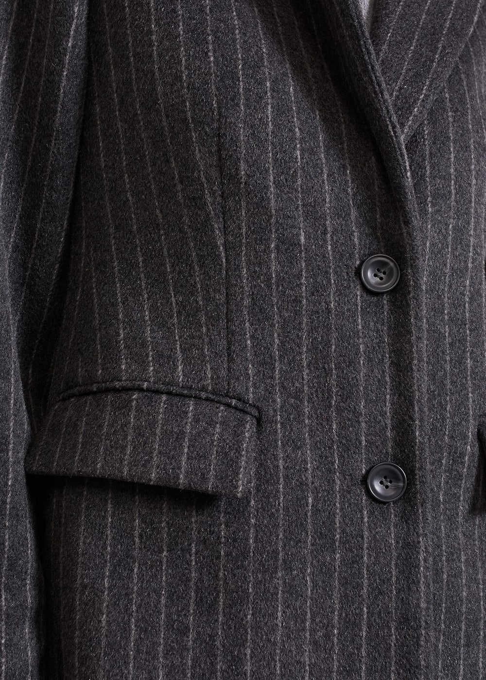 Black coat with white lines online