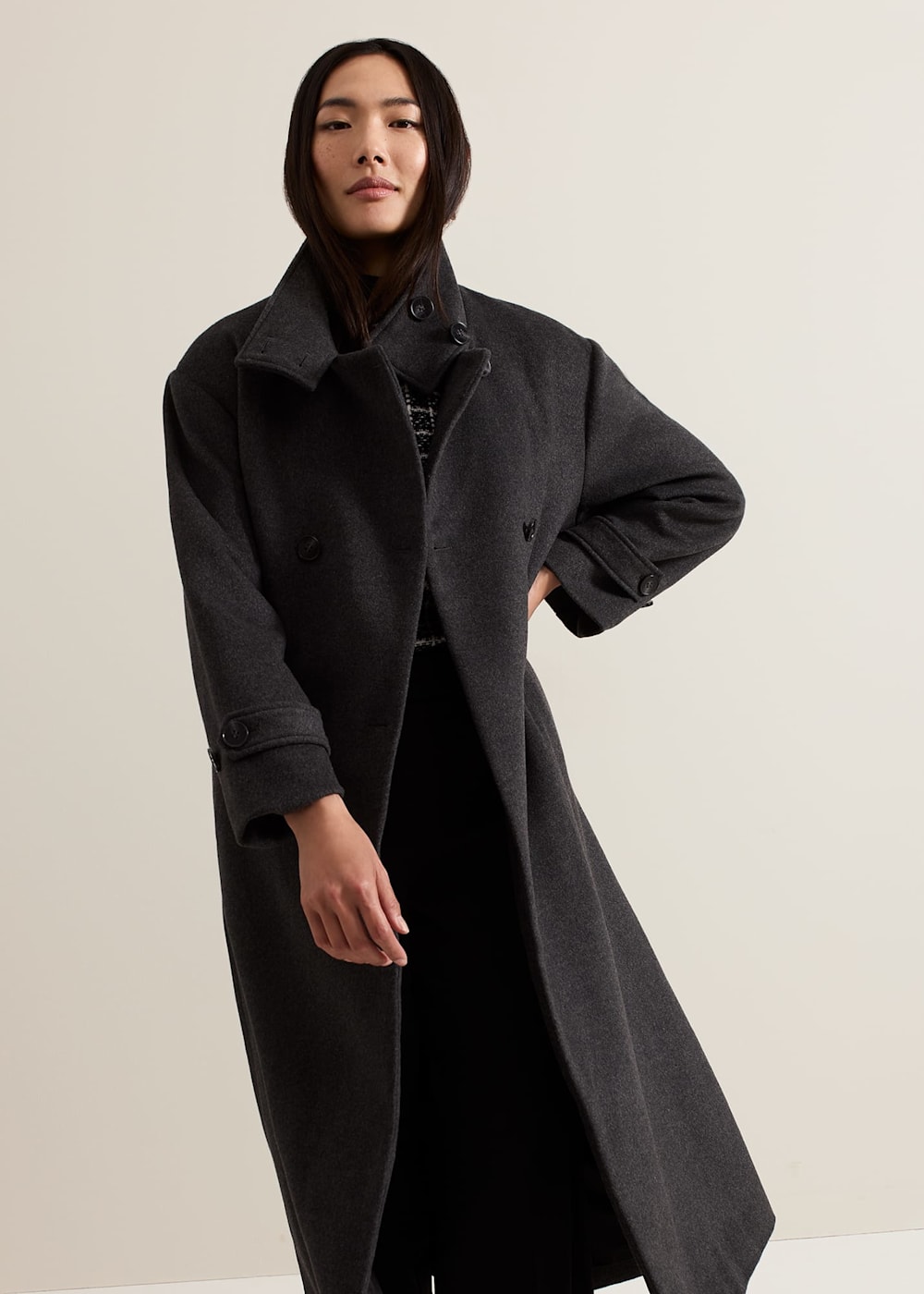 Smart funnel neck coat online