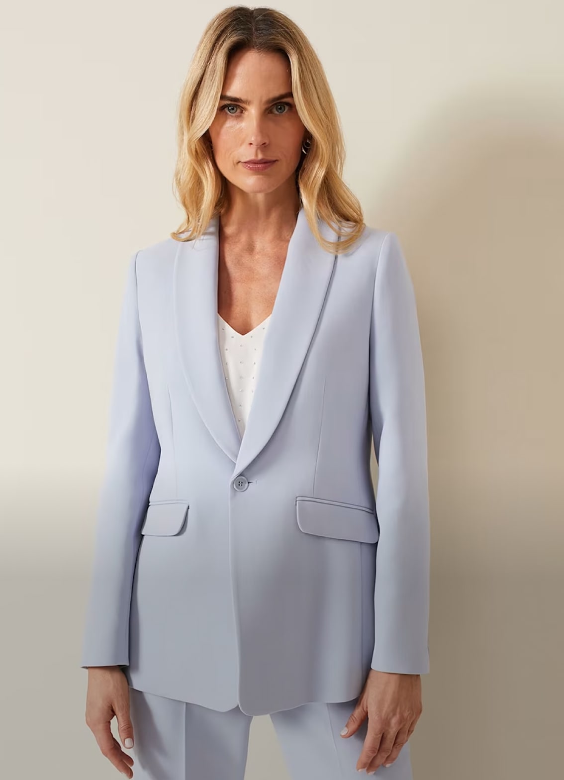 Woman wearing Phase Eight suit
