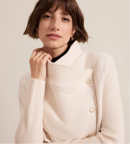 Woman wearing Phase Eight coat