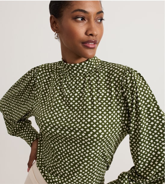 Woman wearing Phase Eight top