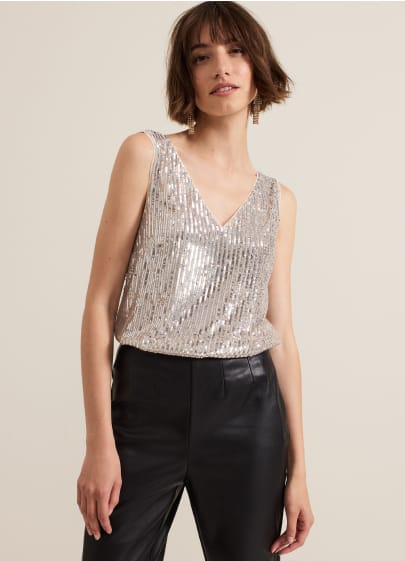 Woman wearing Phase Eight top