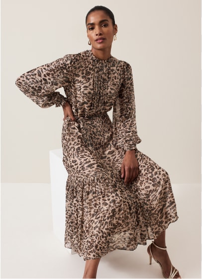 Woman wearing Phase Eight dress