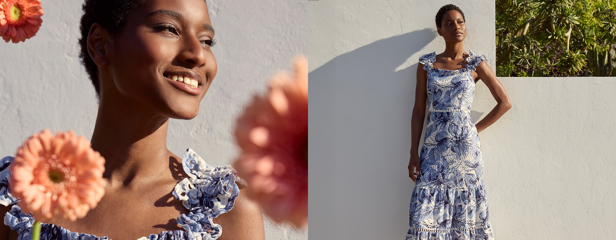 Woman wearing Phase Eight dress