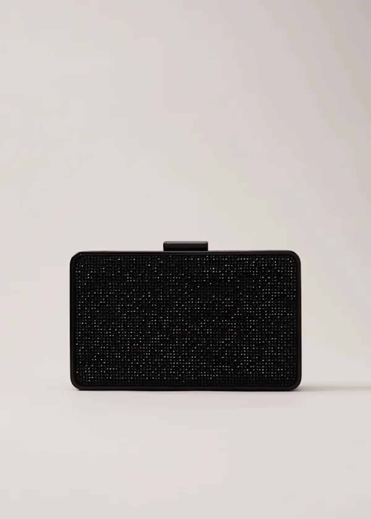 Phase Eight Black Sparkly Clutch Bag