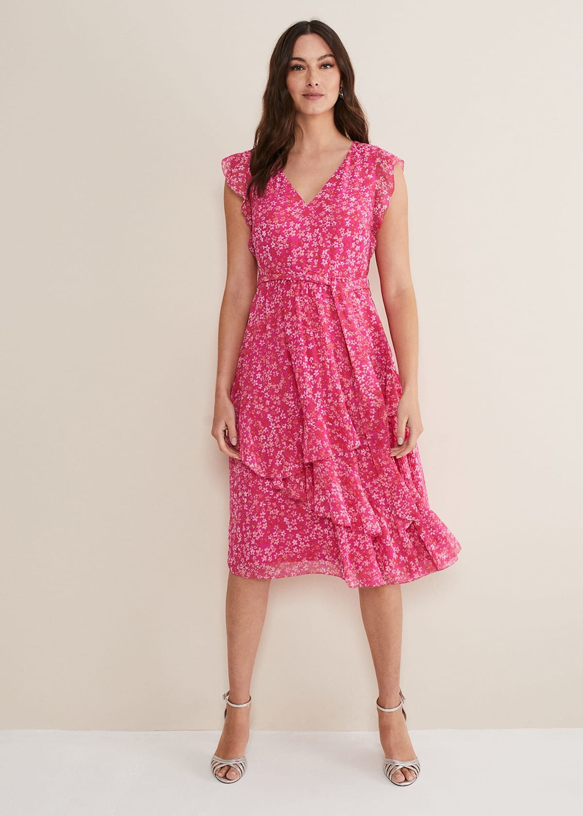 Pink floral dress