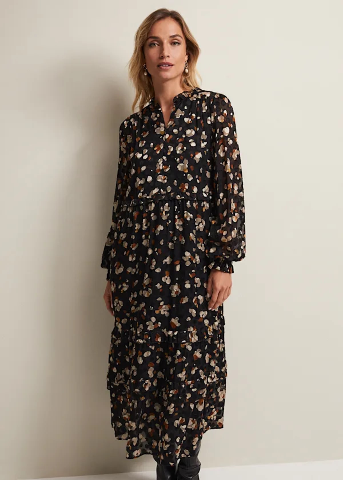 Phase Eight Karsyn Leopard Spot Midi Dress