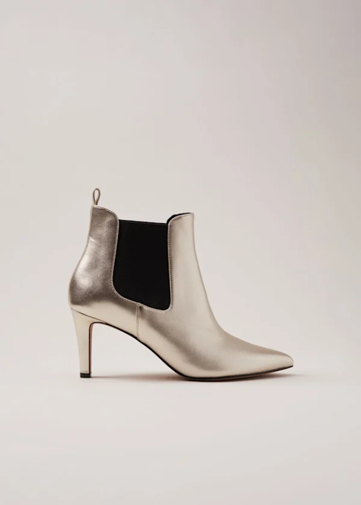 Phase Eight Leather Metallic Ankle Boots