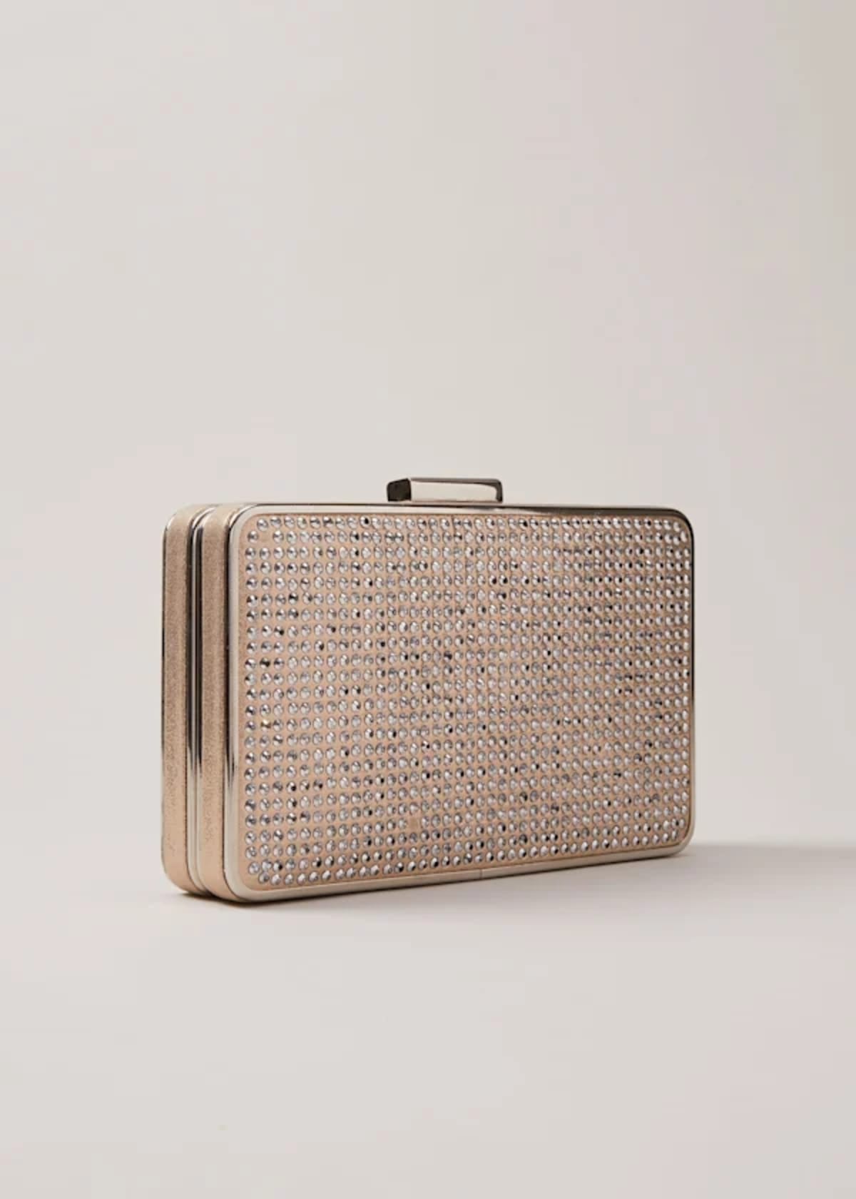 Phase Eight Silver Sparkly Clutch Bag