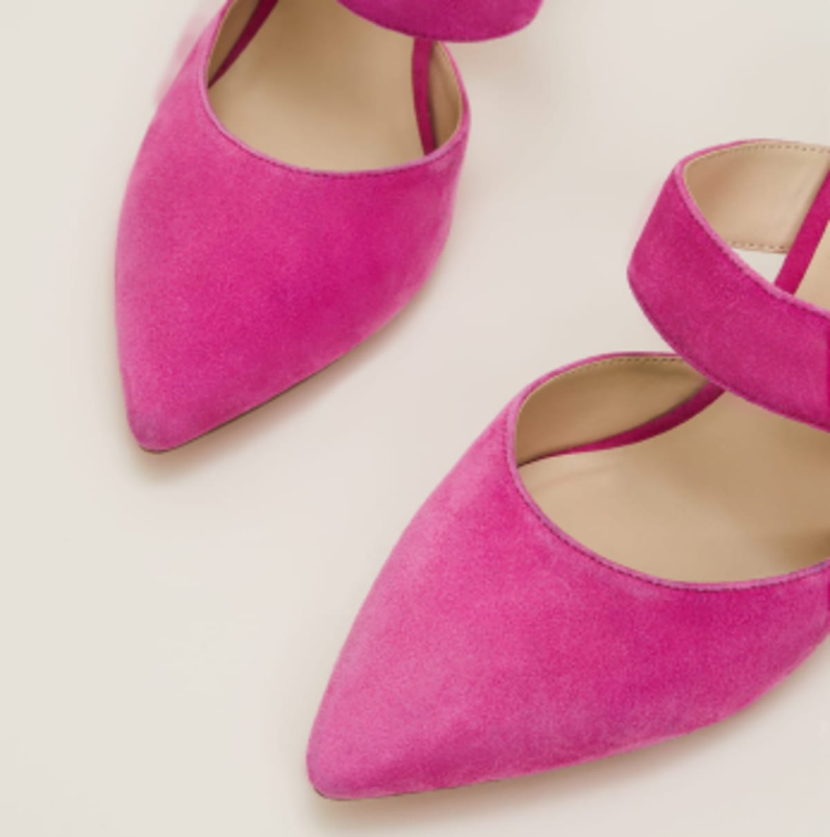 Dark pink suede heels