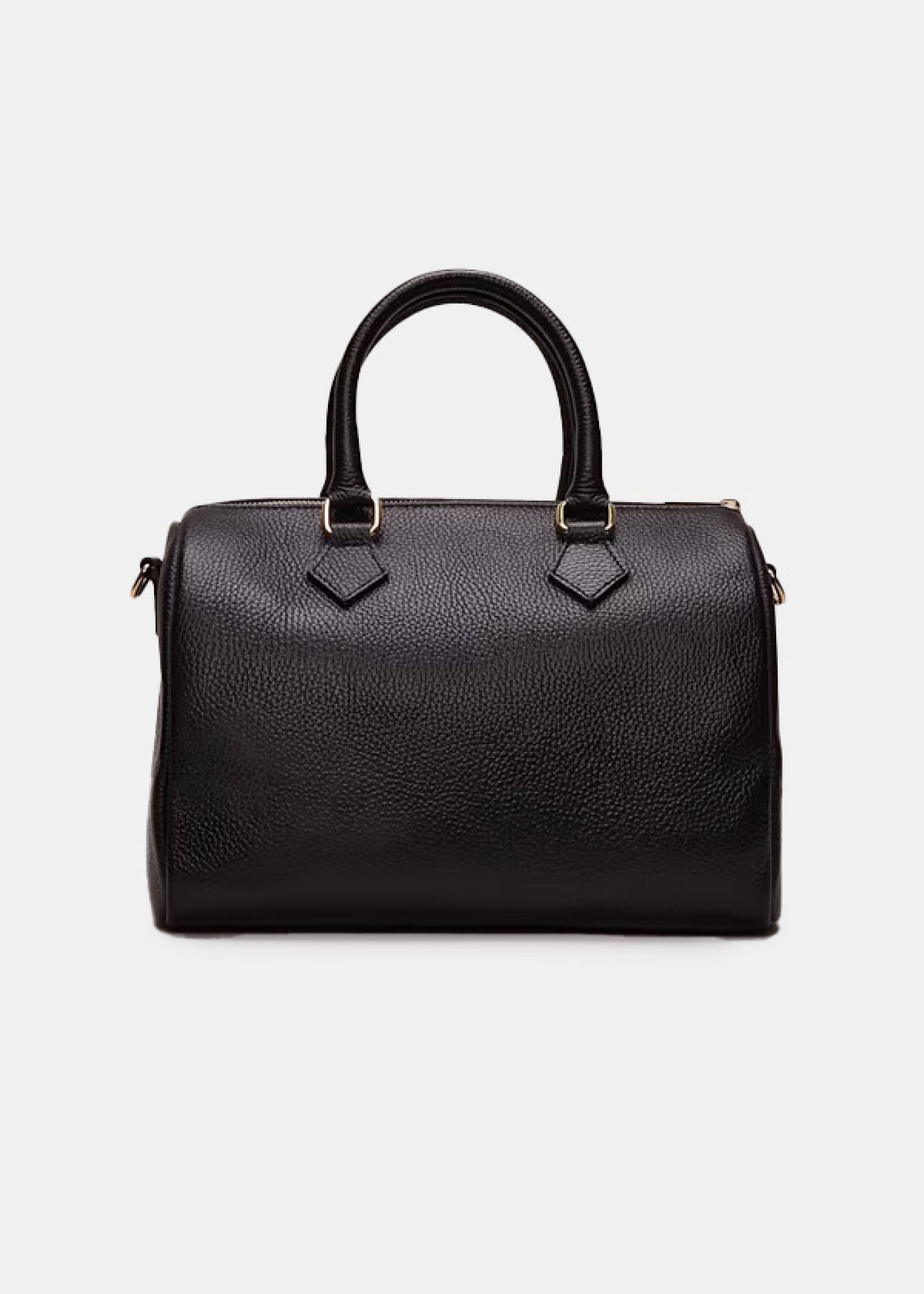 Phase Eight Black Leather Bowling Bag