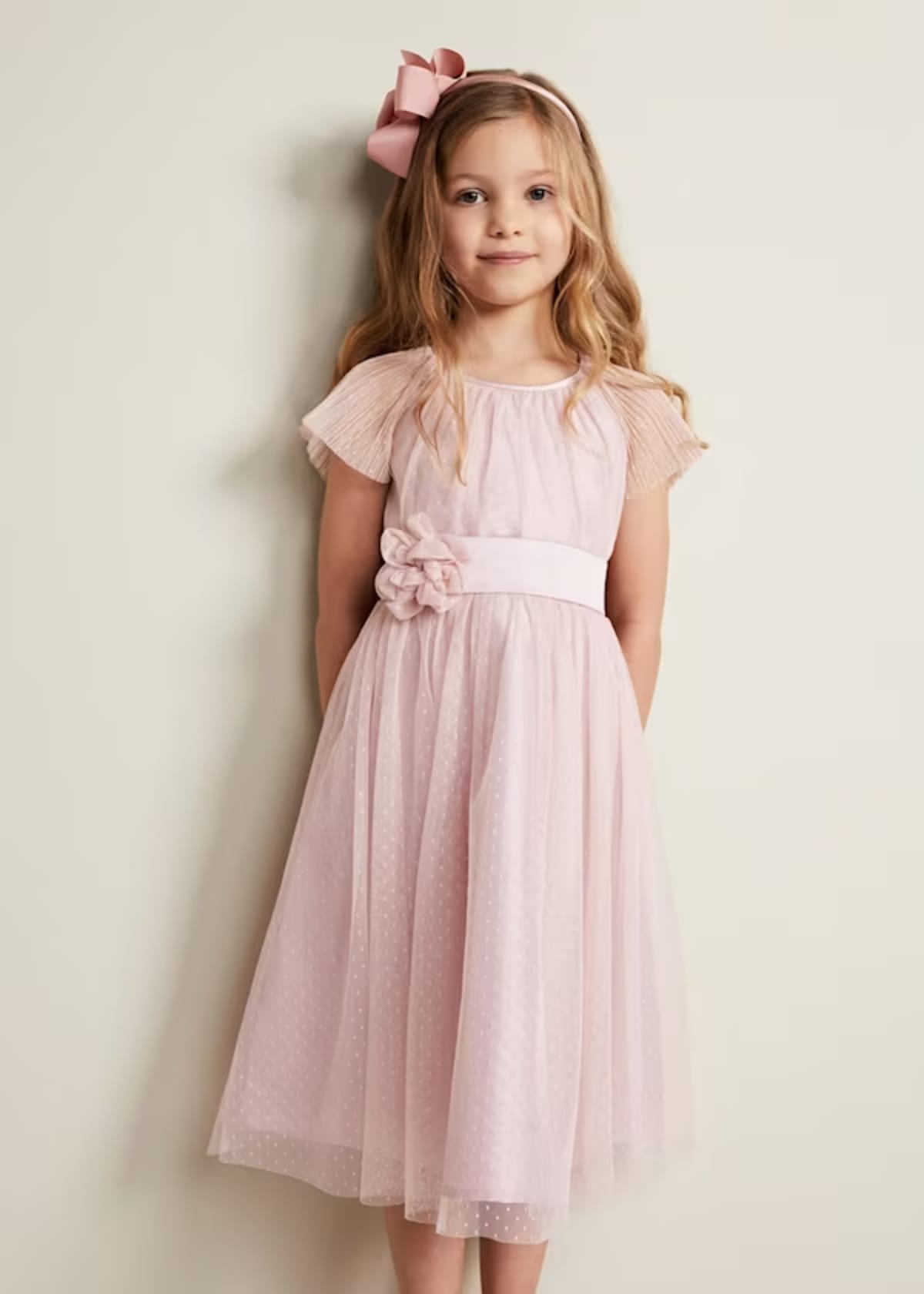 Girl wearing Phase Eight Jasmine Tulle Fit And Flare Dress