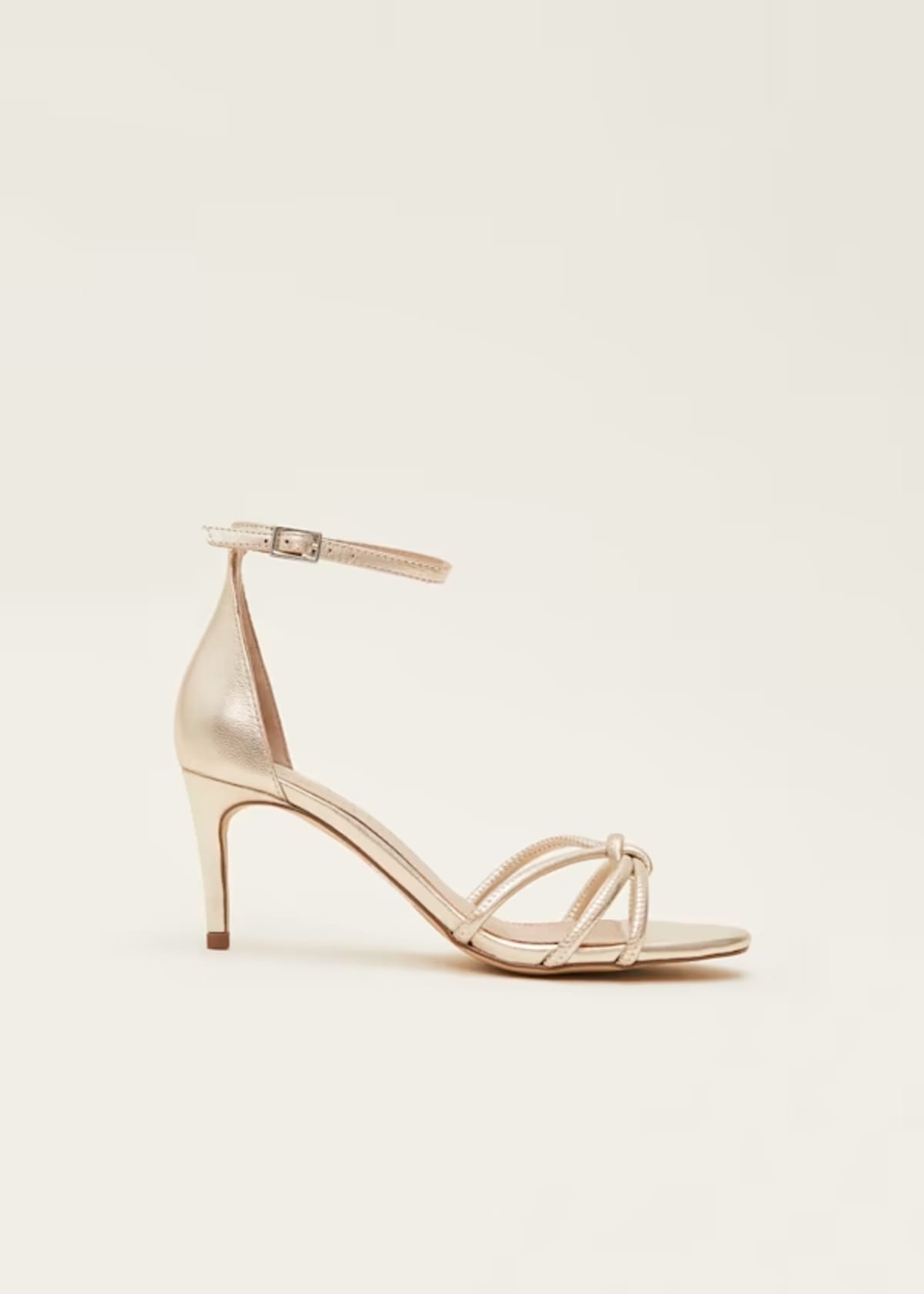 Phase Eight Gold Open Toe Heels