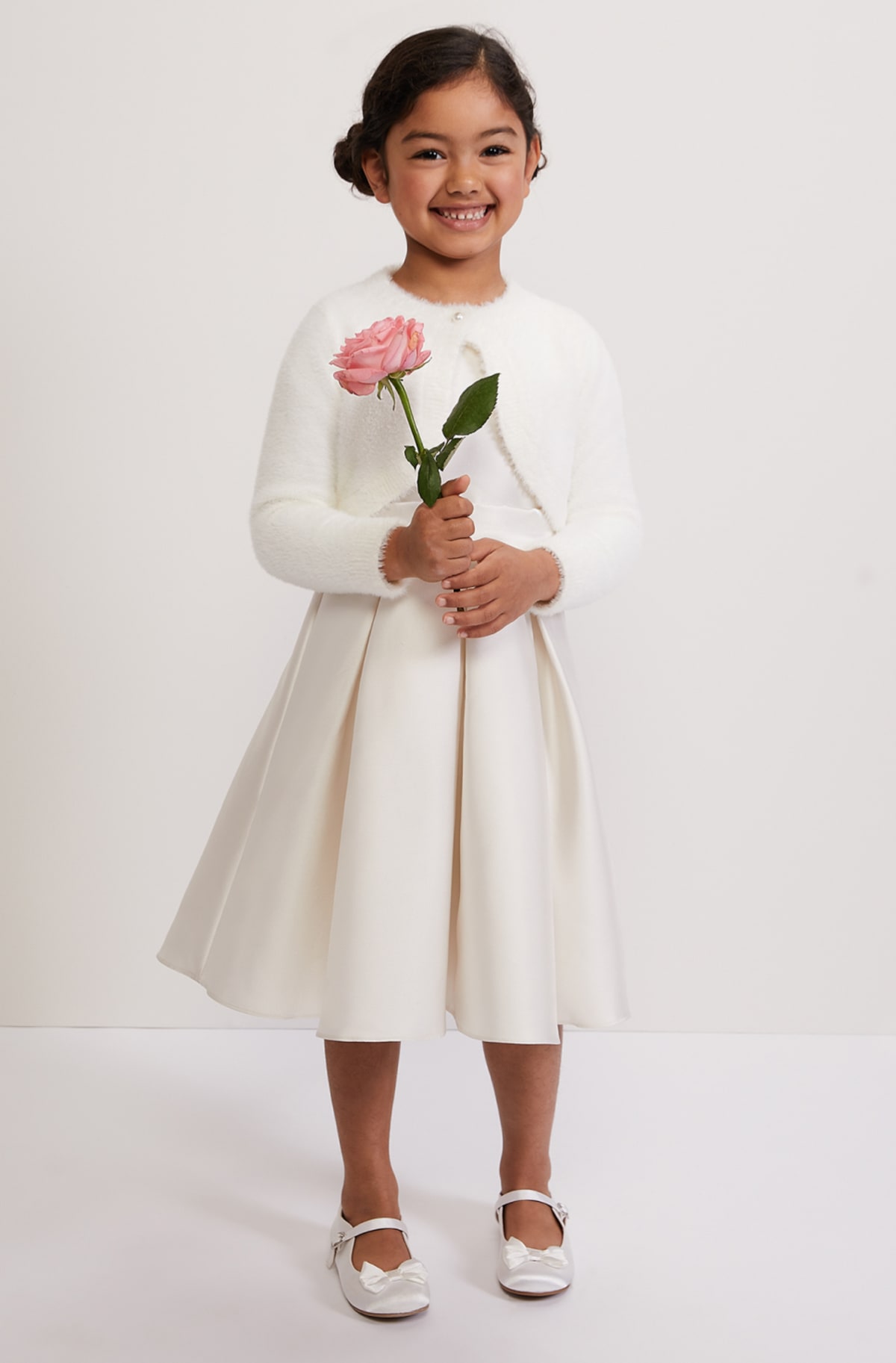 Girl in Phase Eight flower girl dress