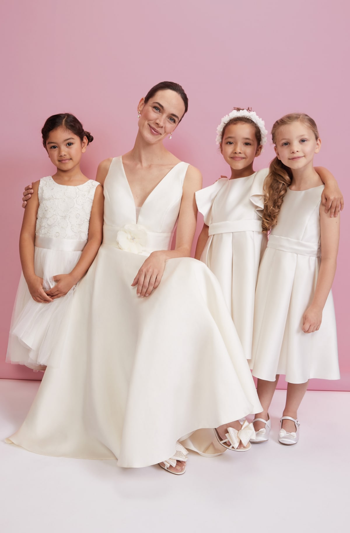 Girls in Phase Eight flower girl dresses