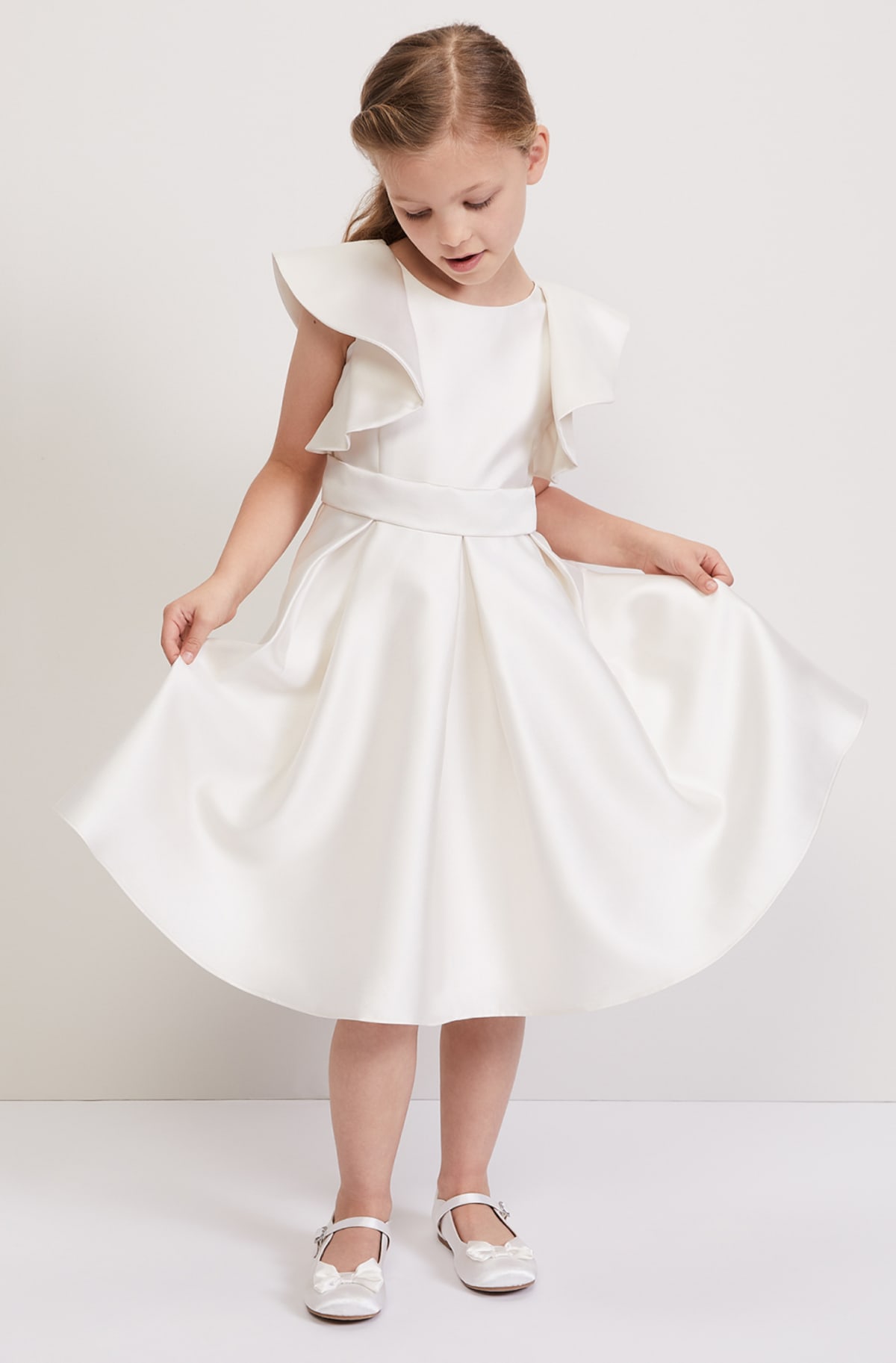Girl in Phase Eight flower girl dress